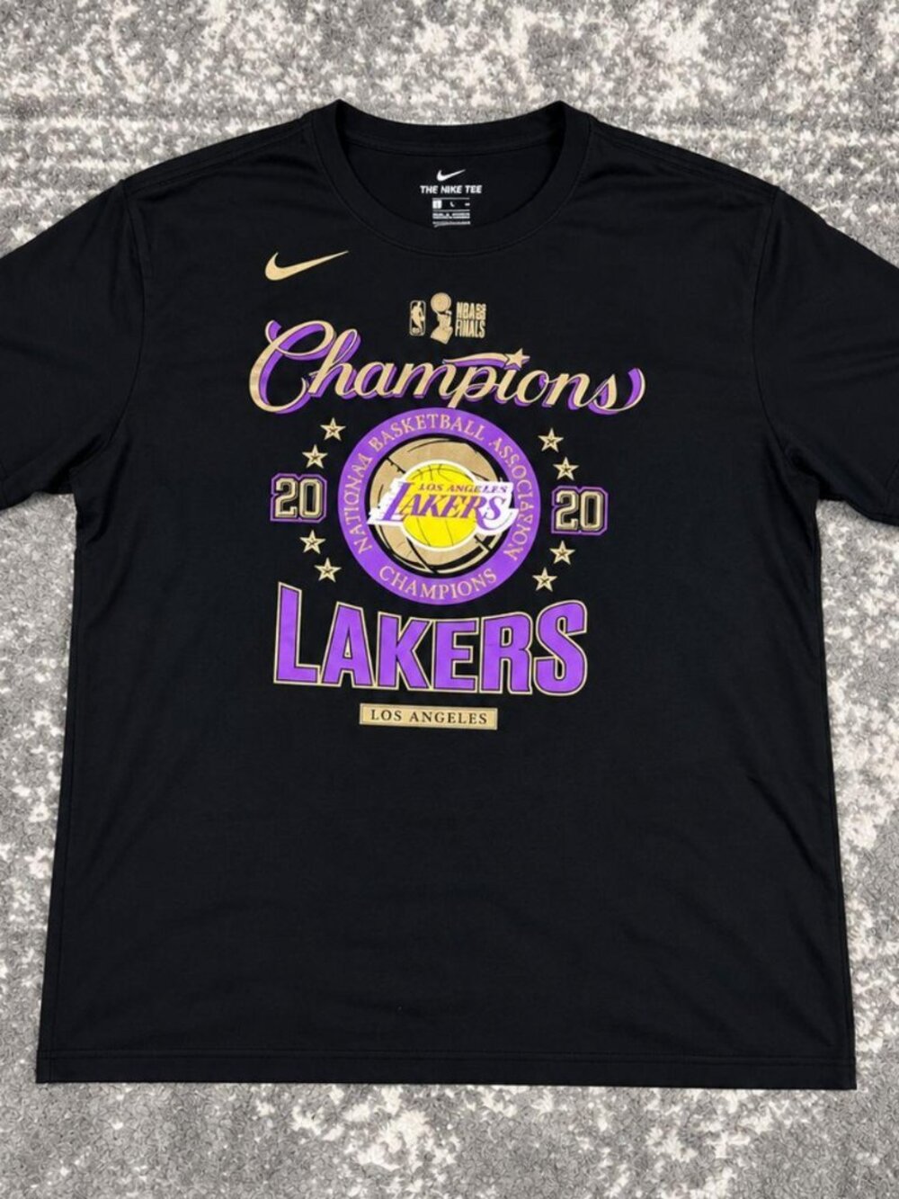 Nike Los Angeles Lakers 2020 NBA Champions Black T-Shirt